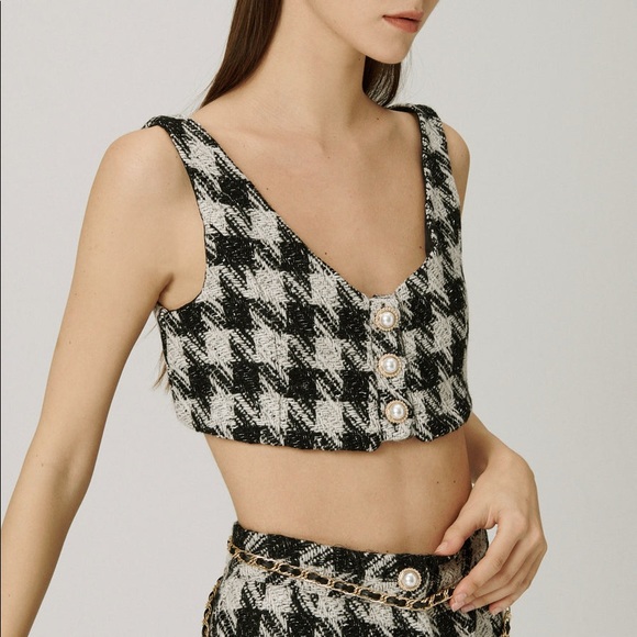 Houndstooth tweed top - Picture 6 of 10